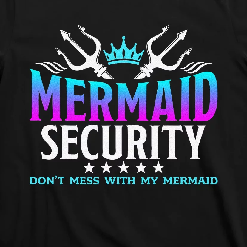 Mermaid Security Family Birthday Halloween T-Shirt