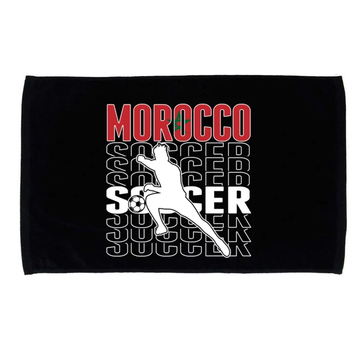 Morocco Soccer Fans Jersey Cool Gift Moroccan Flag Football Lovers Meaningful Gi Microfiber Hand Towel