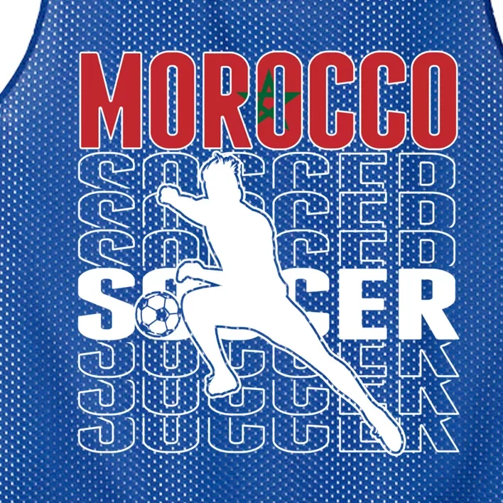 Morocco Soccer Fans Jersey Cool Gift Moroccan Flag Football Lovers Meaningful Gi Mesh Reversible Basketball Jersey Tank