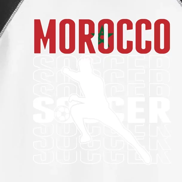 Morocco Soccer Fans Jersey Cool Gift Moroccan Flag Football Lovers Meaningful Gi Toddler Fine Jersey T-Shirt