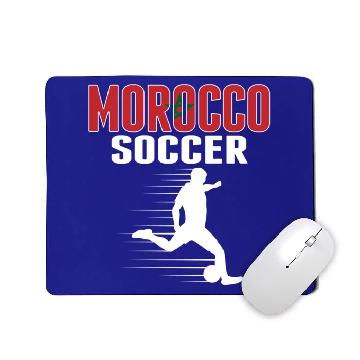 Morocco Soccer Fans Jersey Gift Moroccan Flag Football Lovers Gift Mousepad