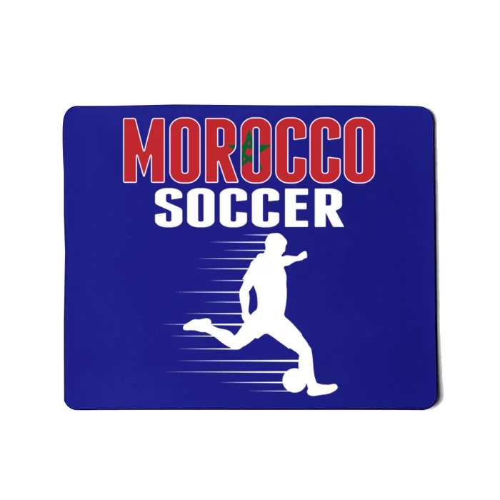 Morocco Soccer Fans Jersey Gift Moroccan Flag Football Lovers Gift Mousepad