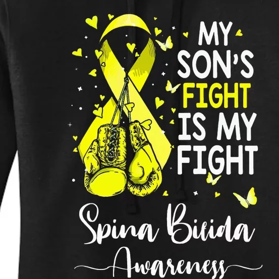 My Son's Fight Is My Fight Spina Bifida Awareness Women's Pullover Hoodie