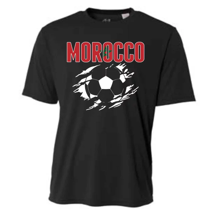 Morocco Soccer Fans Jersey Gift Moroccan Football Supporters Funny Gift Cooling Performance Crew T-Shirt