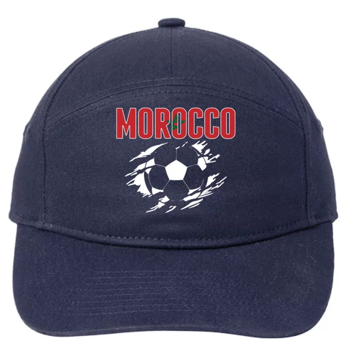 Morocco Soccer Fans Jersey Gift Moroccan Football Supporters Funny Gift 7-Panel Snapback Hat