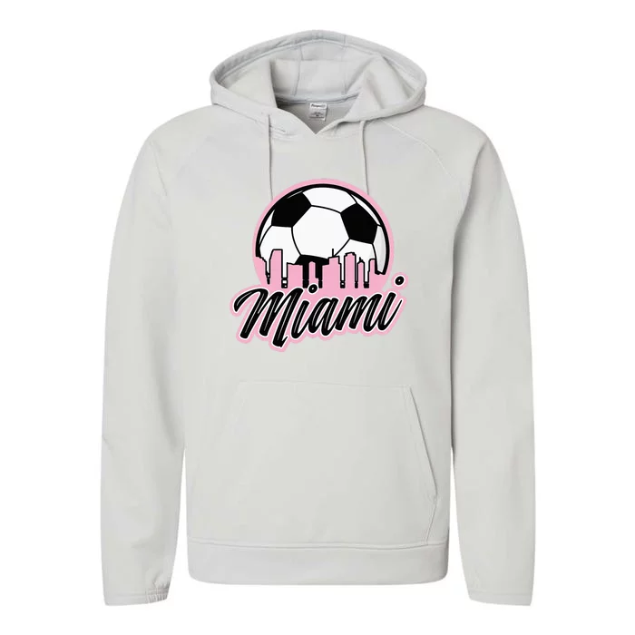 Miami Soccer Fans Related Products Performance Fleece Hoodie