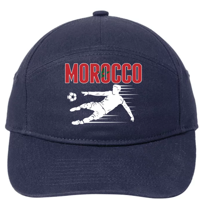 Morocco Soccer Fans Jersey Cool Gift Moroccan Football Supporters Gift 7-Panel Snapback Hat