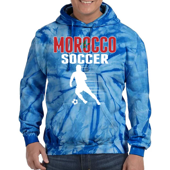 Morocco Soccer Fans Jersey Great Gift Moroccan Football Supporters Cool Gift Tie Dye Hoodie