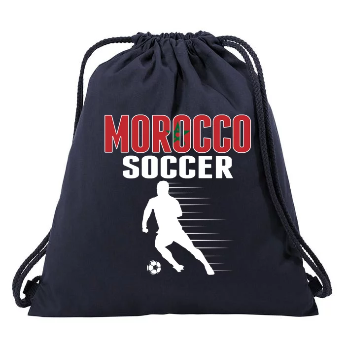 Morocco Soccer Fans Jersey Great Gift Moroccan Football Supporters Cool Gift Drawstring Bag