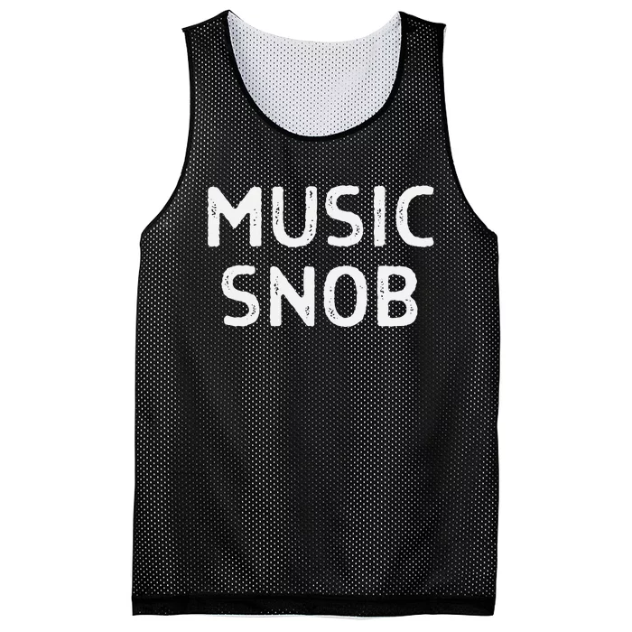 Music Snob Funny Indie Music Lover 70s Hard Rock Blues Rap Mesh Reversible Basketball Jersey Tank