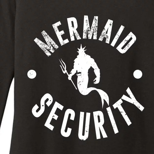 Mermaid Security Funny Swimming Costume Womens CVC Long Sleeve Shirt