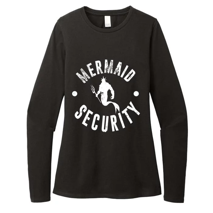 Mermaid Security Funny Swimming Costume Womens CVC Long Sleeve Shirt