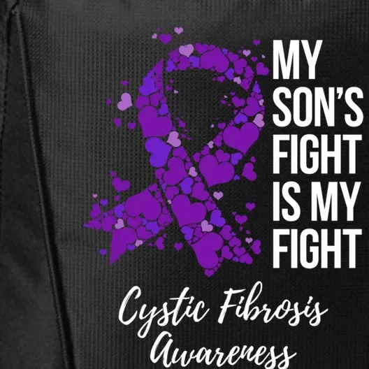 My Son’S Fight Is My Fight Cystic Fibrosis Awareness Gift City Backpack