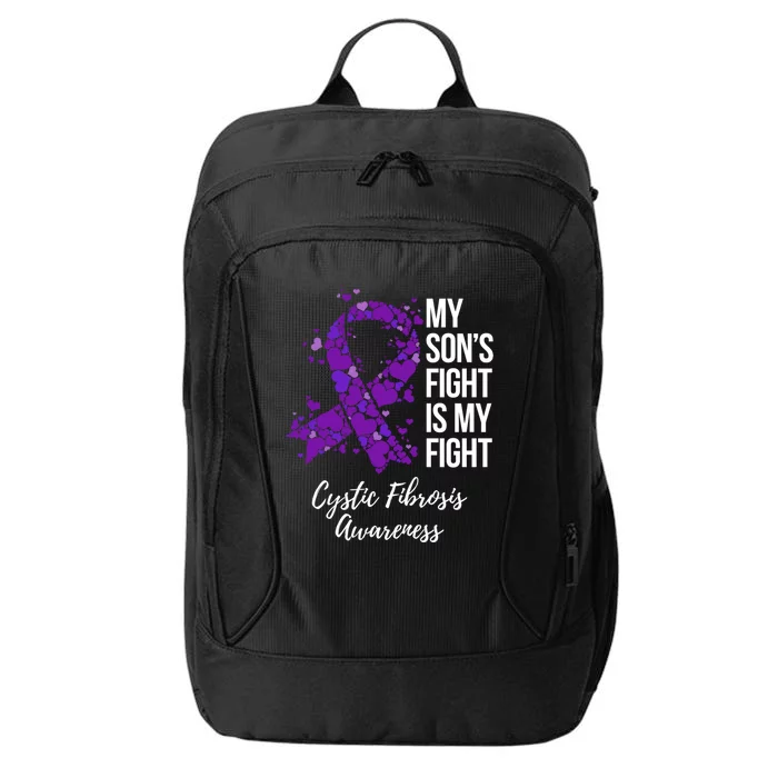 My Son’S Fight Is My Fight Cystic Fibrosis Awareness Gift City Backpack