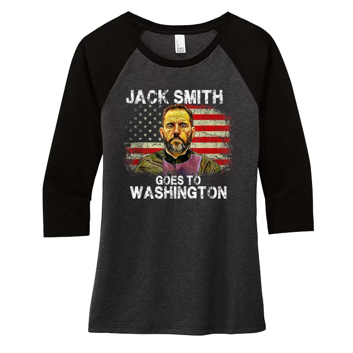 Mr Smith Goes To Washington Jack Smith Political Women's Tri-Blend 3/4-Sleeve Raglan Shirt