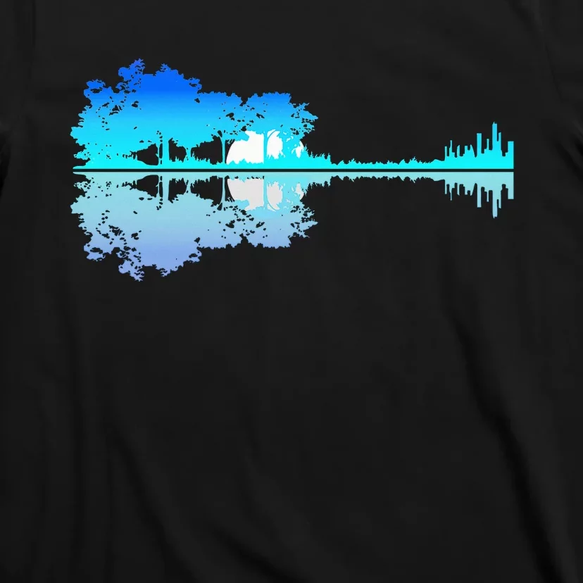 Musical Serenade Guitar Lake Shadow Melody T-Shirt