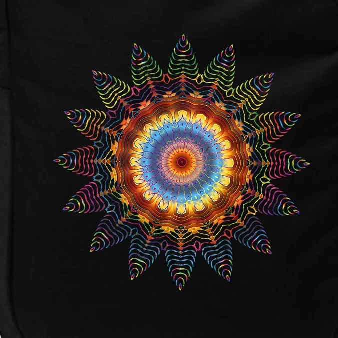 Mandala Sacred Geometry Prana Art Yoga Mantra Om Good Vibe Impact Tech Backpack