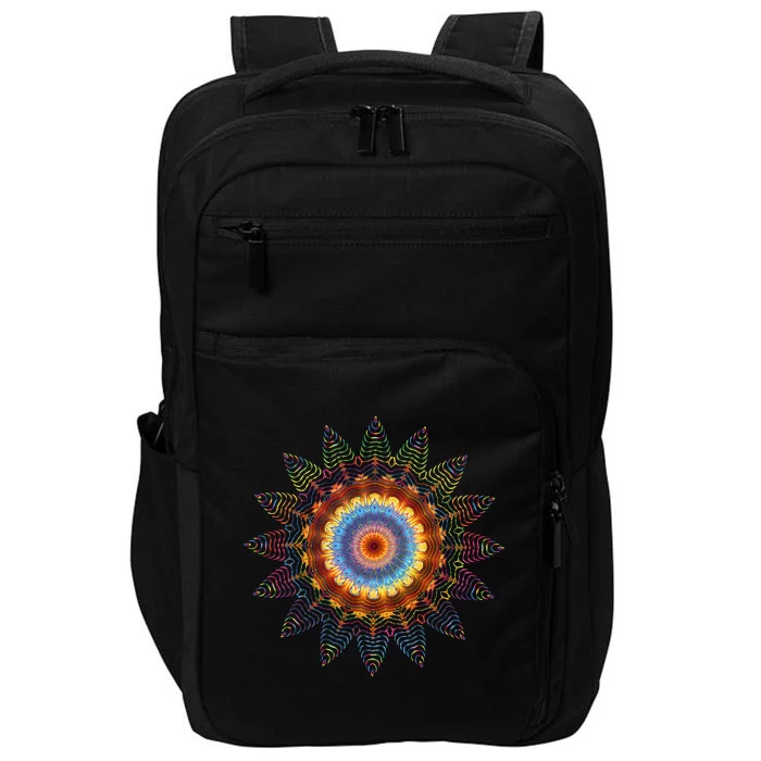 Mandala Sacred Geometry Prana Art Yoga Mantra Om Good Vibe Impact Tech Backpack