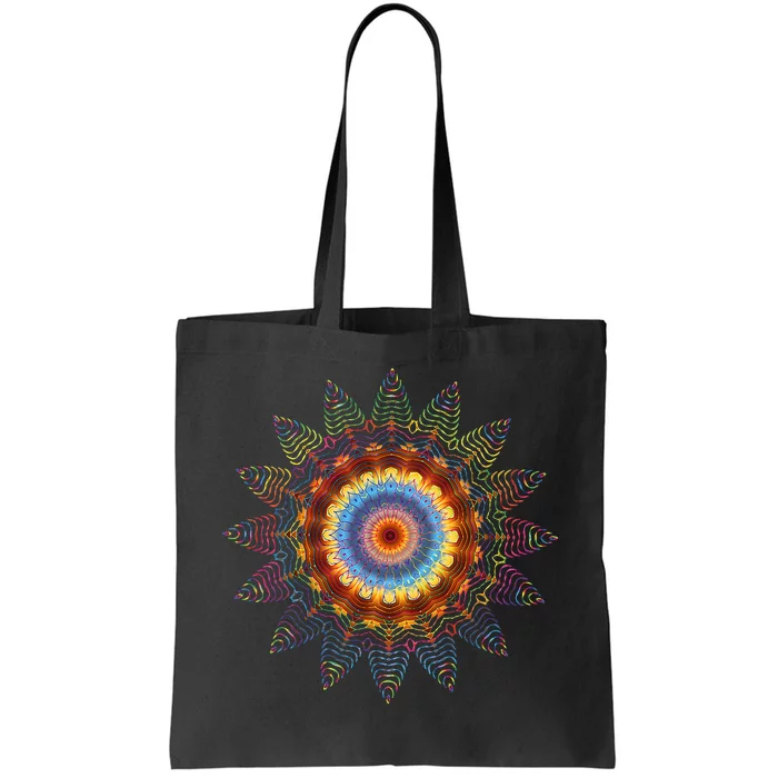 Mandala Sacred Geometry Prana Art Yoga Mantra Om Good Vibe Tote Bag