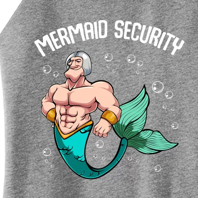 Mermaid Security Gift For Grandpa Dad Brother Father Gift Women’s Perfect Tri Rocker Tank