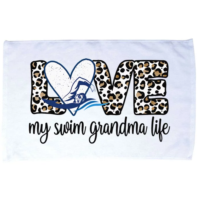 My Swim Grandma Life Proud Swimming Grandmother Microfiber Hand Towel