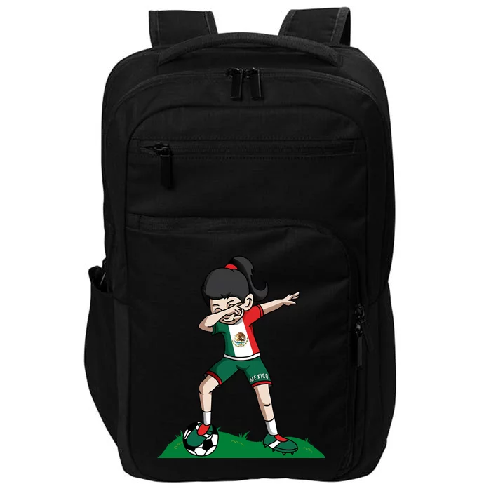 Mexico Soccer Girl Dabbing Impact Tech Backpack