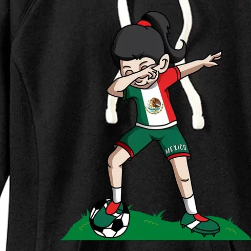 Mexico Soccer Girl Dabbing Women's Fleece Hoodie