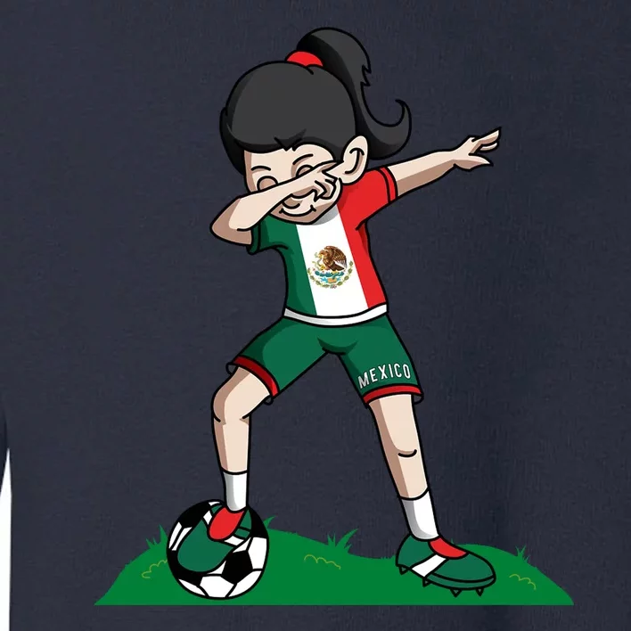 Mexico Soccer Girl Dabbing Toddler Sweatshirt