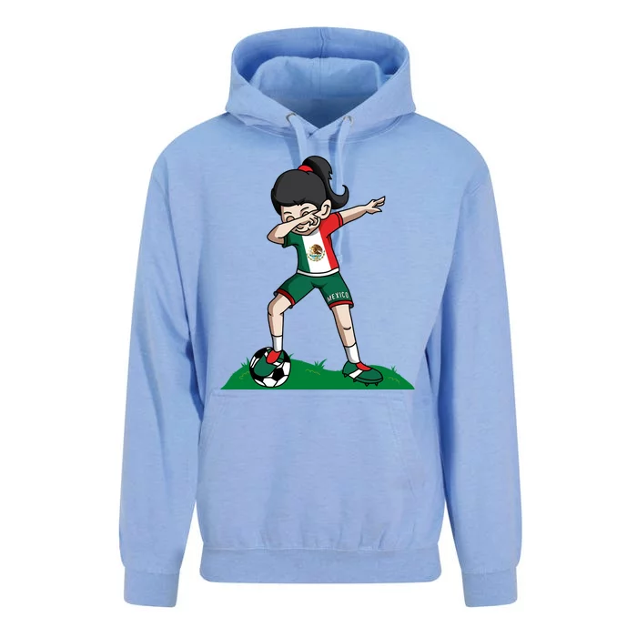 Mexico Soccer Girl Dabbing Unisex Surf Hoodie