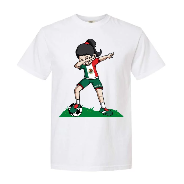 Mexico Soccer Girl Dabbing Garment-Dyed Heavyweight T-Shirt