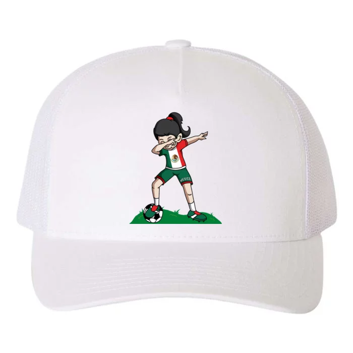 Mexico Soccer Girl Dabbing Yupoong Adult 5-Panel Trucker Hat