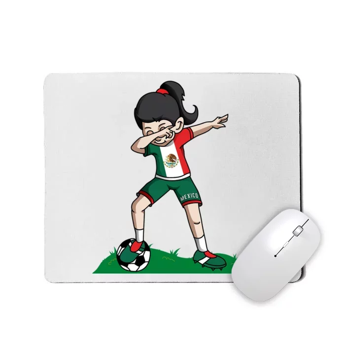 Mexico Soccer Girl Dabbing Mousepad