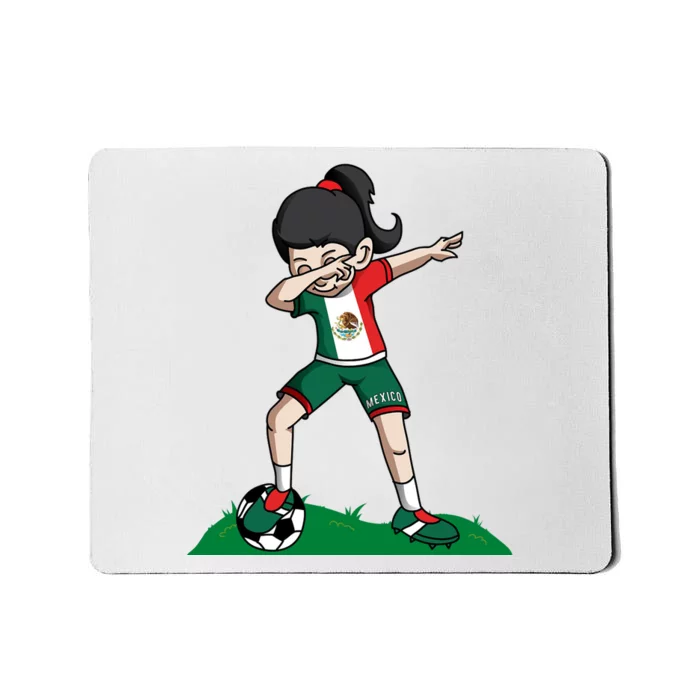 Mexico Soccer Girl Dabbing Mousepad