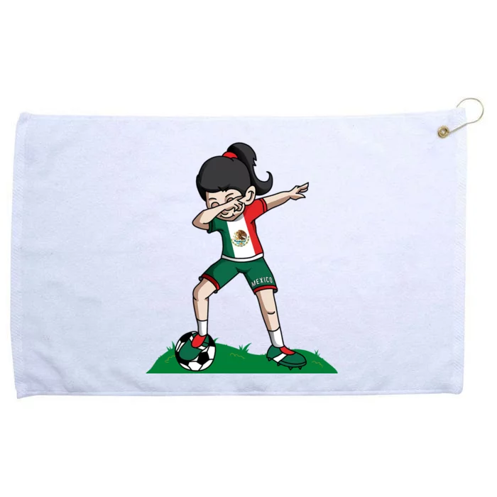 Mexico Soccer Girl Dabbing Grommeted Golf Towel