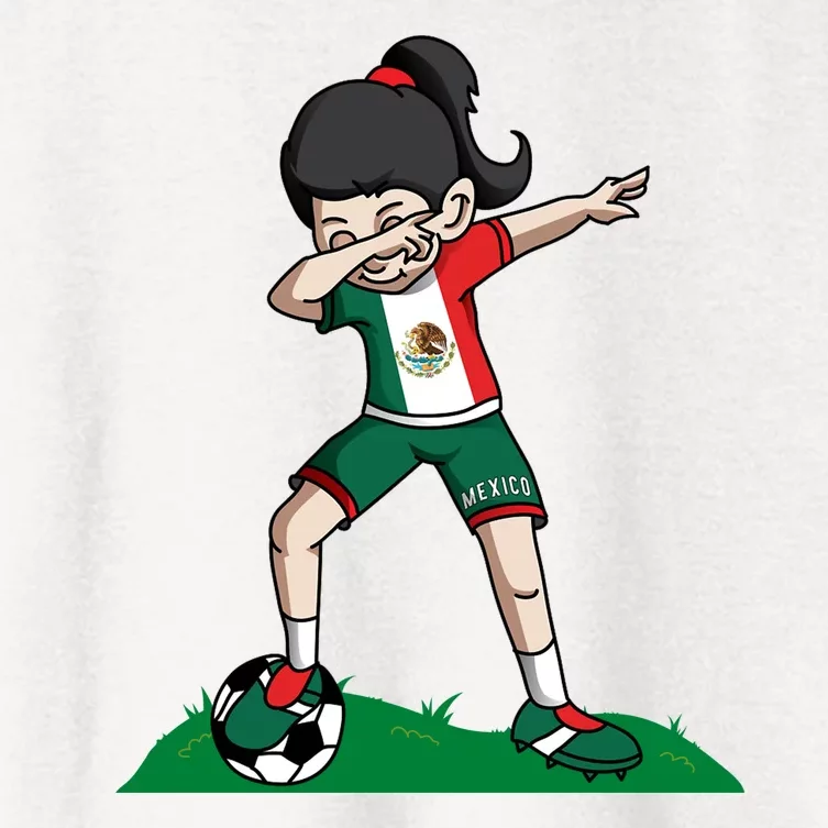 Mexico Soccer Girl Dabbing Women's Crop Top Tee