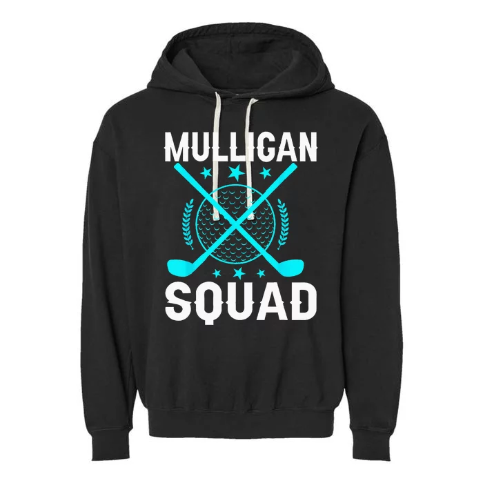 Mulligan Squad Golf Team Golfer Golfing Stocking Stuffer Garment-Dyed Fleece Hoodie