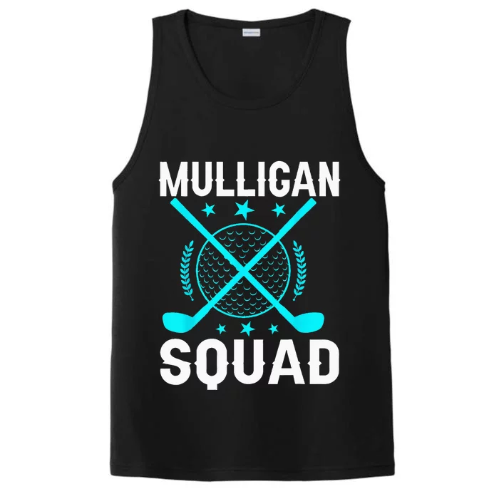 Mulligan Squad Golf Team Golfer Golfing Stocking Stuffer Performance Tank