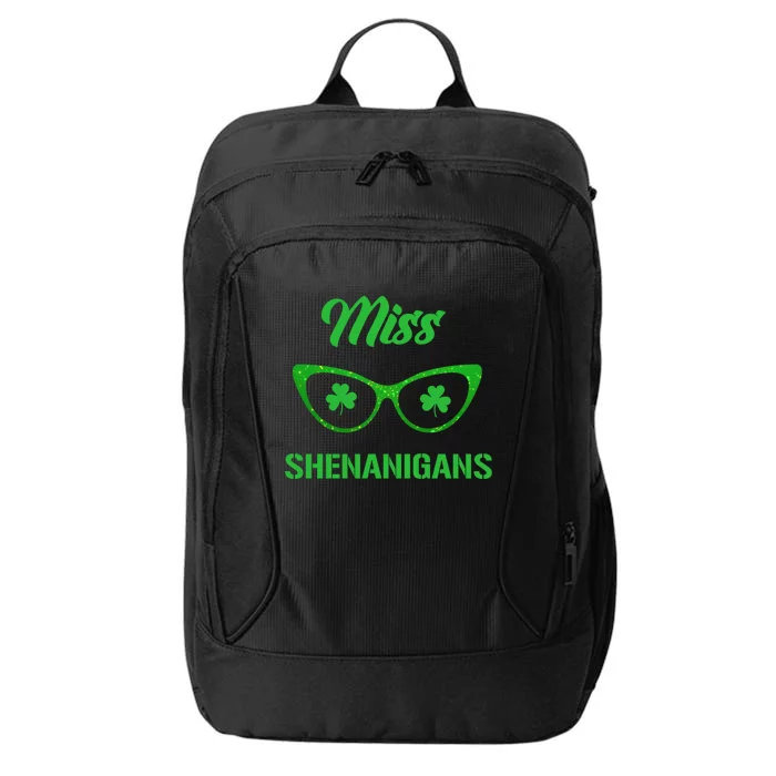 Miss Shenanigans Galasses Shamrock St Patrick's Day Party Cute Gift City Backpack