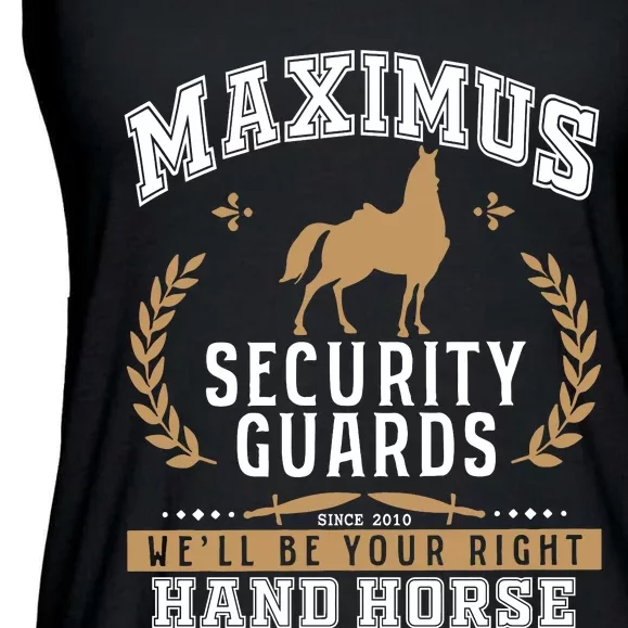 Maximus Security Guards We'll Be Your Right Hand Horse Ladies Essential Flowy Tank