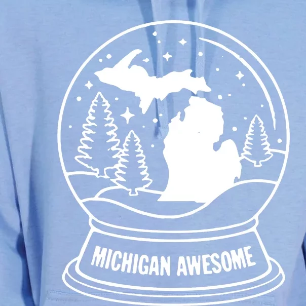 Michigan Snow Globe Unisex Surf Hoodie