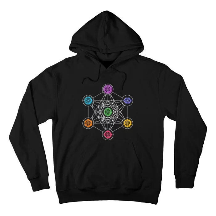 Metatronscube Sacred Geometry Chakra Yoga Symbol 4d Hoodie