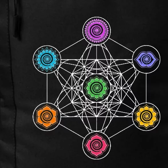 Metatronscube Sacred Geometry Chakra Yoga Symbol 4d Daily Commute Backpack