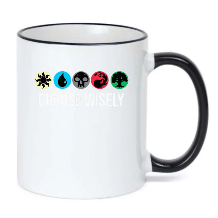 Mana Symbols Gathering Magic Choose Wisely Blue Red Green Black Color Changing Mug