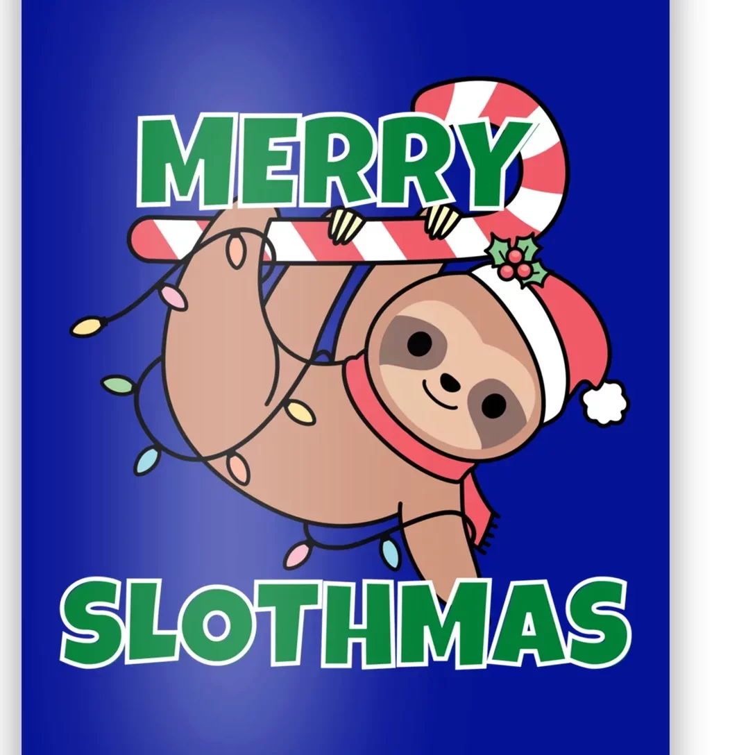 Merry Slothmas Gift Christmas Pajama For Sloth Lovers Gift Poster