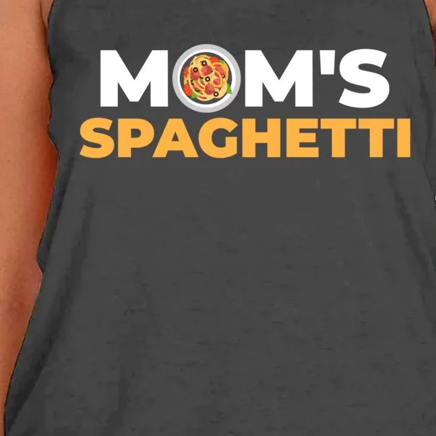 Mom's Spaghetti Great Gift Women's Knotted Racerback Tank