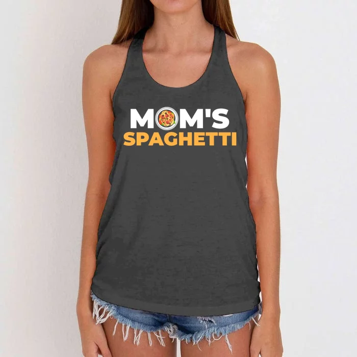 Mom's Spaghetti Great Gift Women's Knotted Racerback Tank