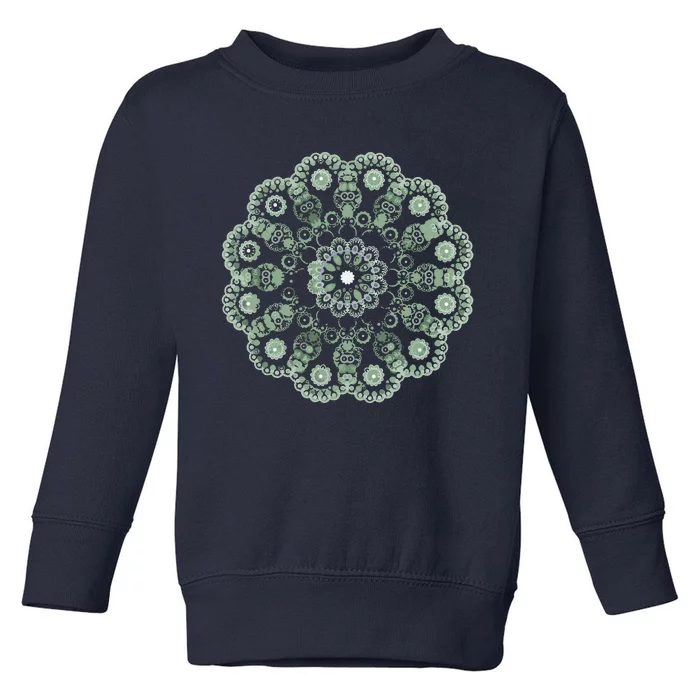 Mandala Sacred Geometry Prana Art Yoga Mantra Om Good Vibe Toddler Sweatshirt