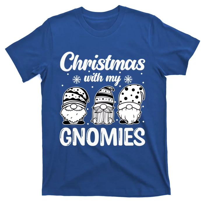 Merry Santa Hat Christmas With My Gnomies Gift T-Shirt