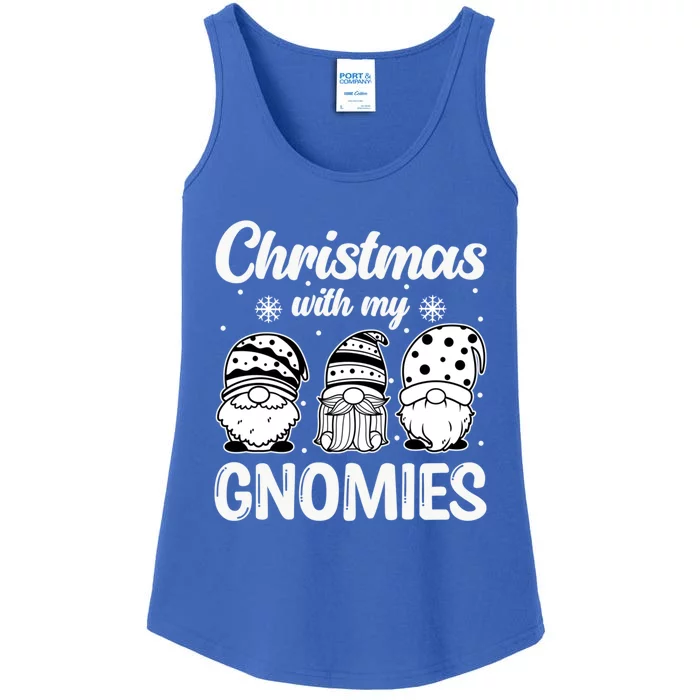 Merry Santa Hat Christmas With My Gnomies Gift Ladies Essential Tank