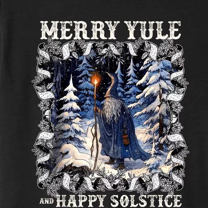 Merry Solstice Happy Yule Christmas Bird Nordic Xmas Graphic ChromaSoft Performance T-Shirt